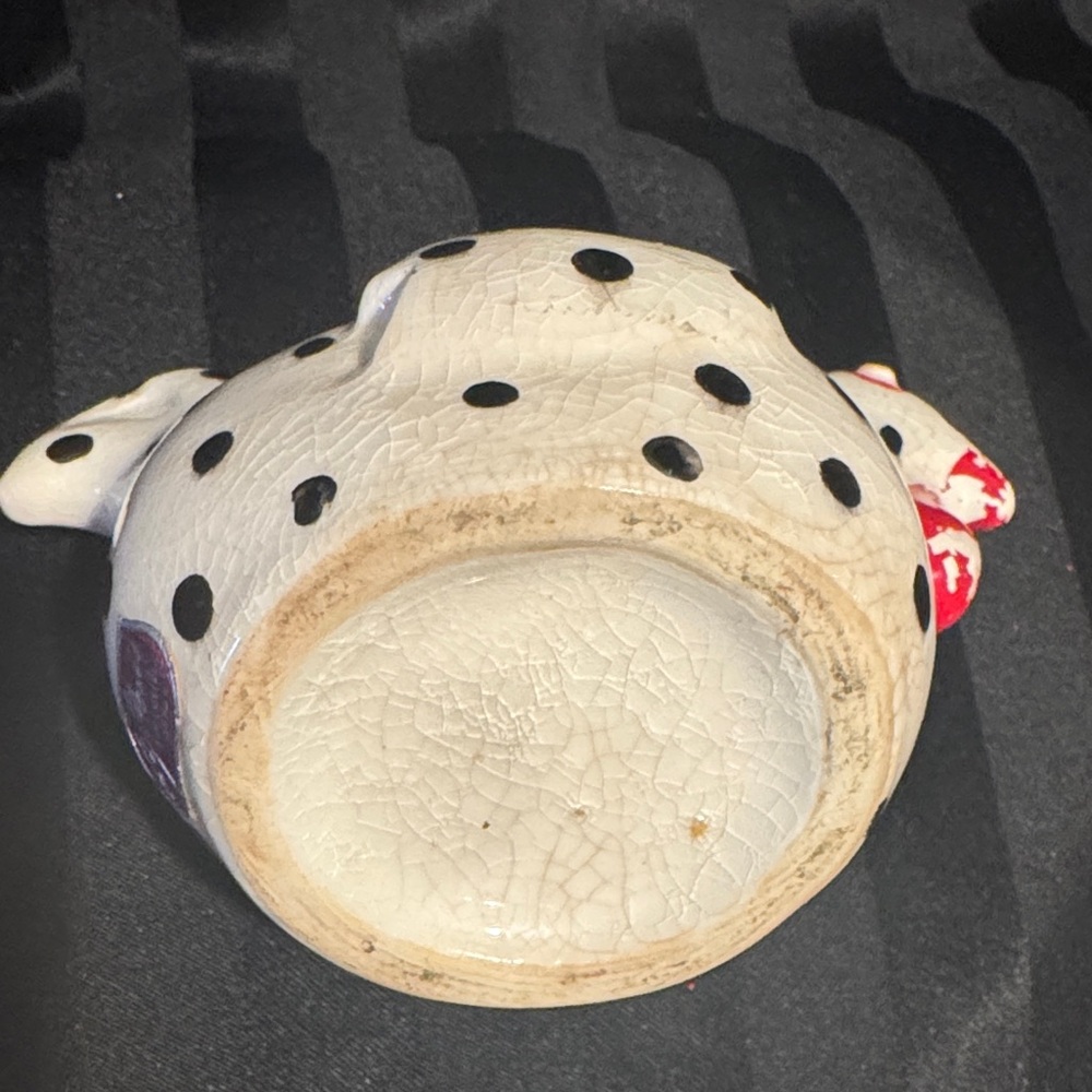 Rustic Matching Polka Dot Rooster/Chicken Sugar Bowl and Creamer - Picture 10 of 16